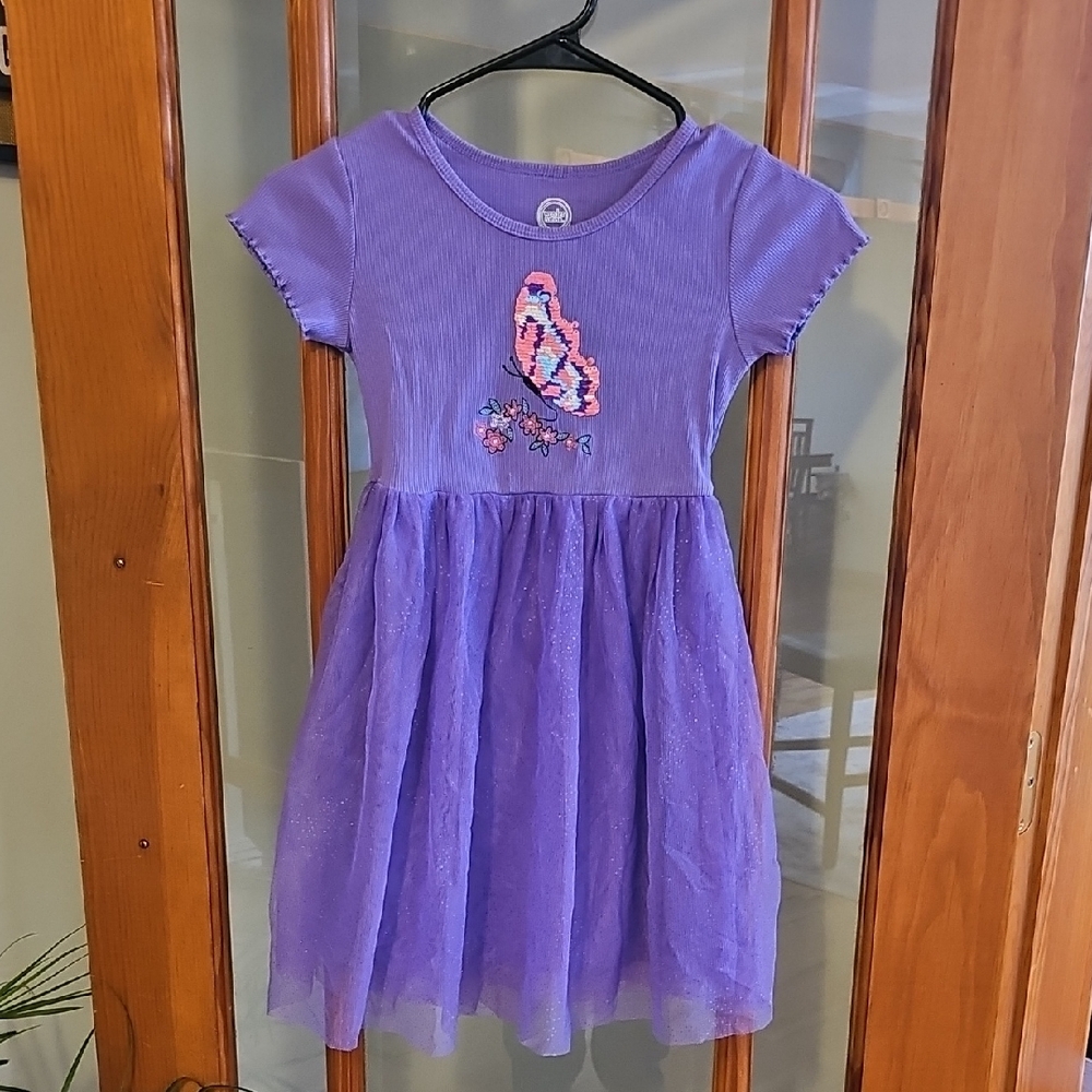 Wonder Nation Purple Dress with Bird Design
